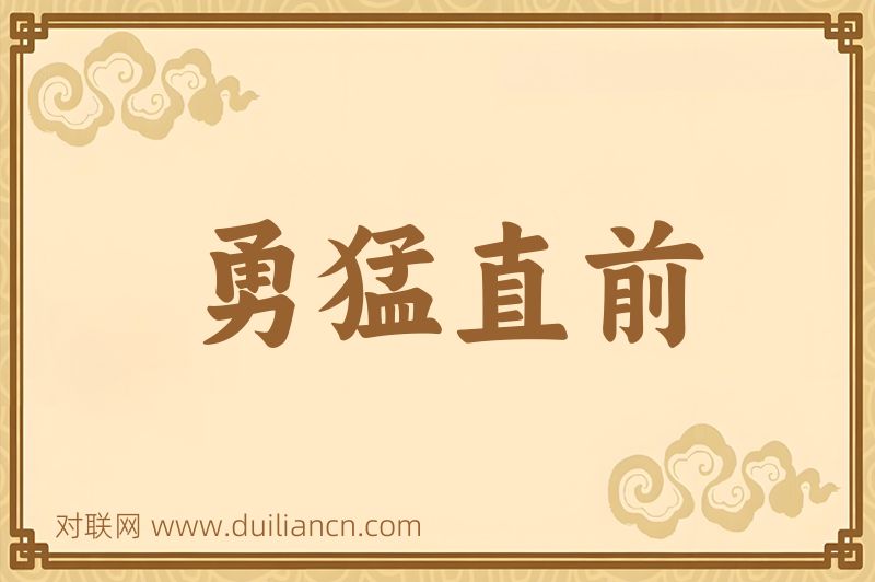 勇猛直前词语的意思