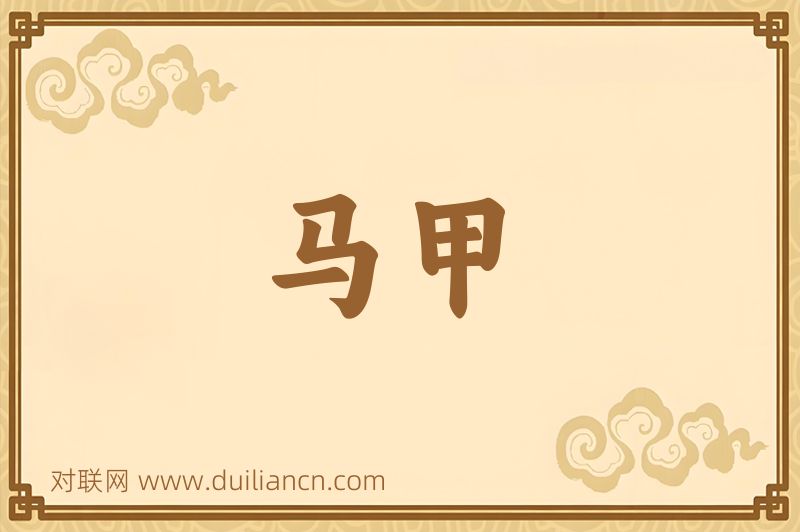 马甲词语的意思