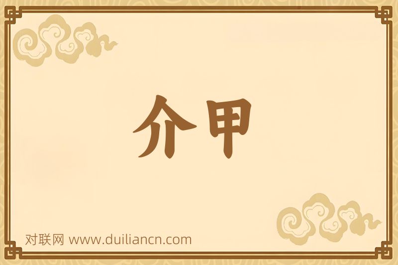 介甲词语的意思