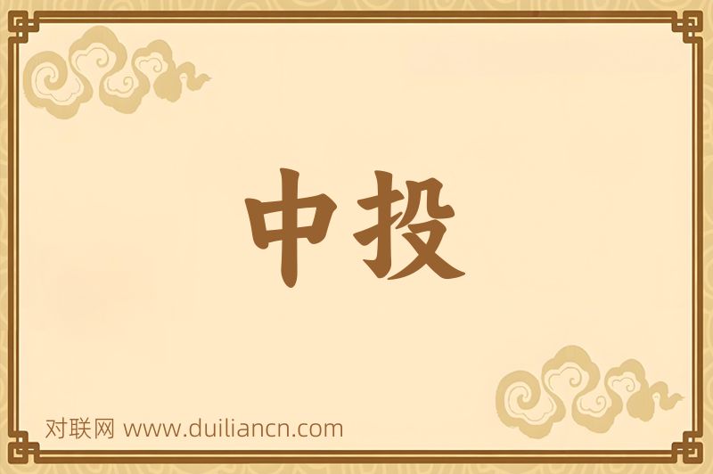 中投词语的意思