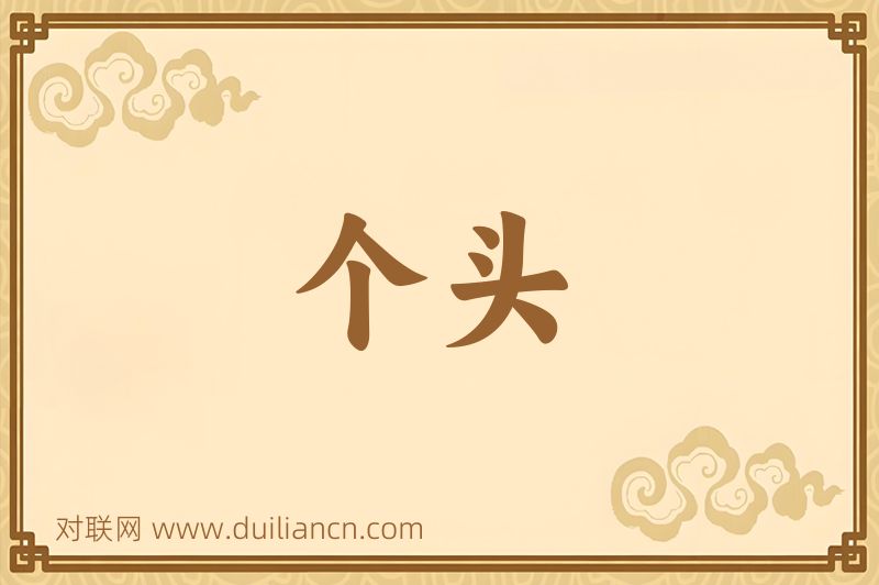 个头词语的意思