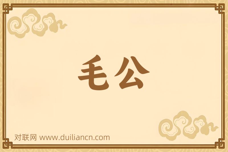 毛公词语的意思