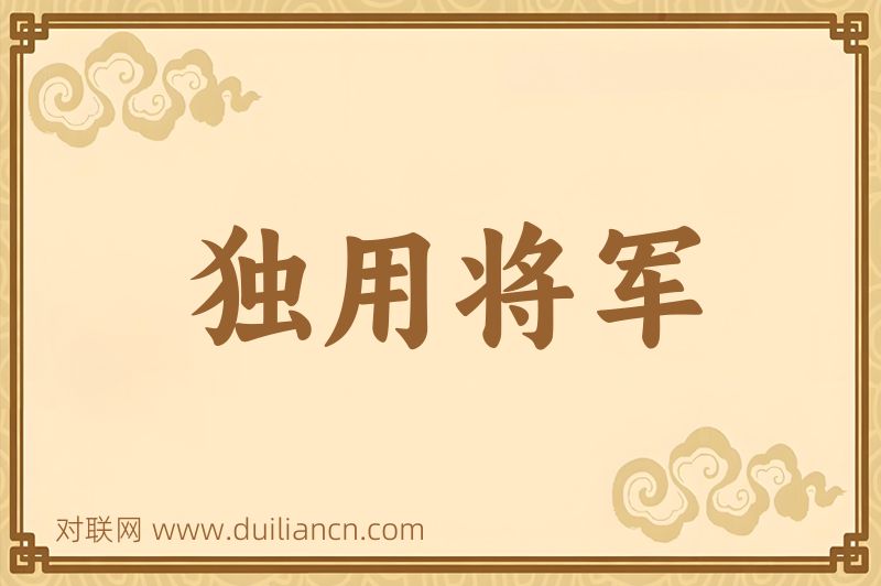 独用将军词语的意思