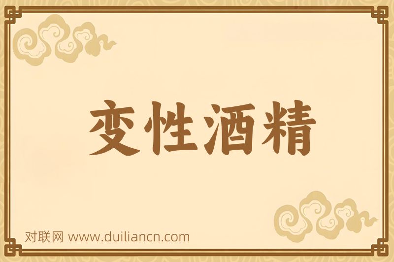 变性酒精词语的意思