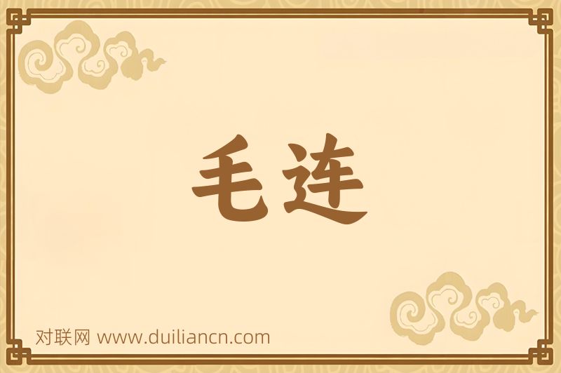 毛连词语的意思