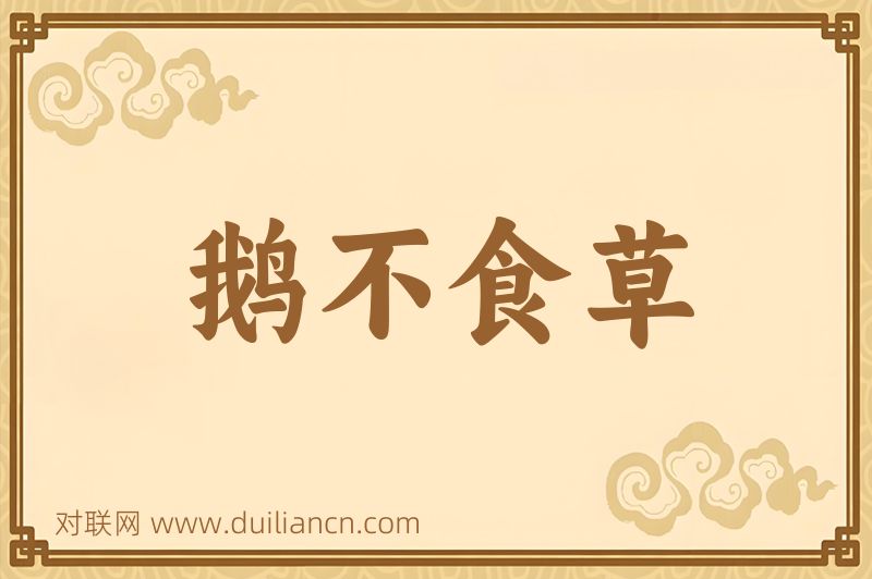 鹅不食草词语的意思