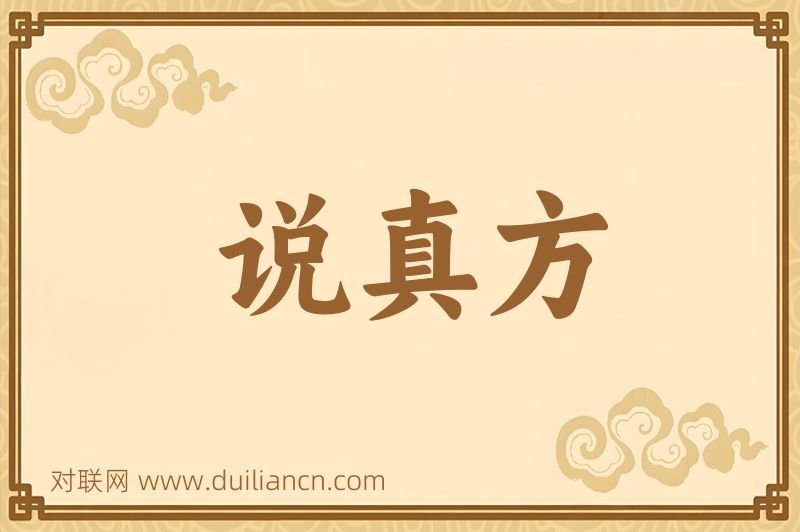 说真方词语的意思