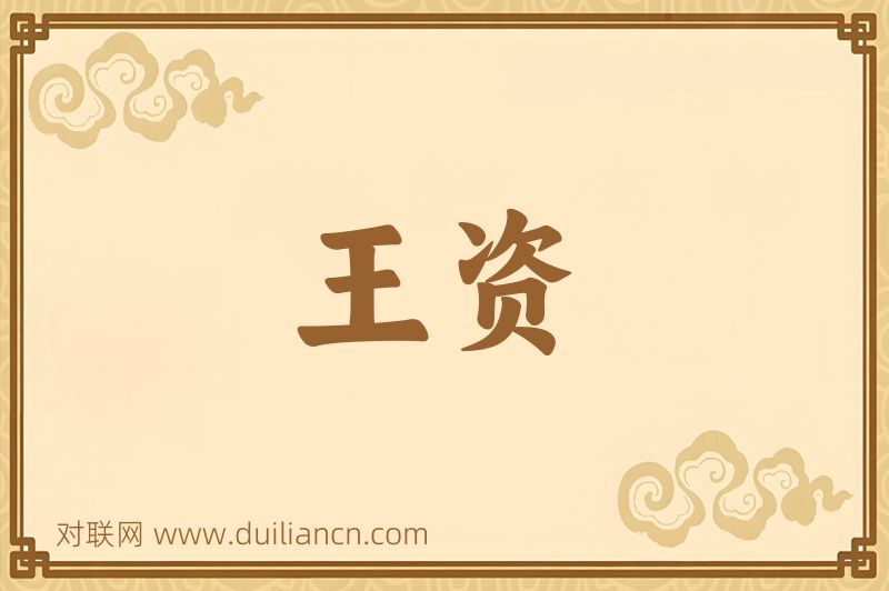 王资词语的意思