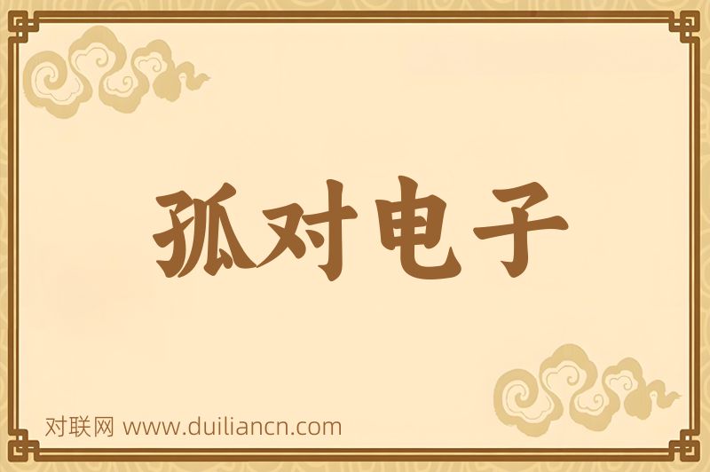 孤对电子词语的意思