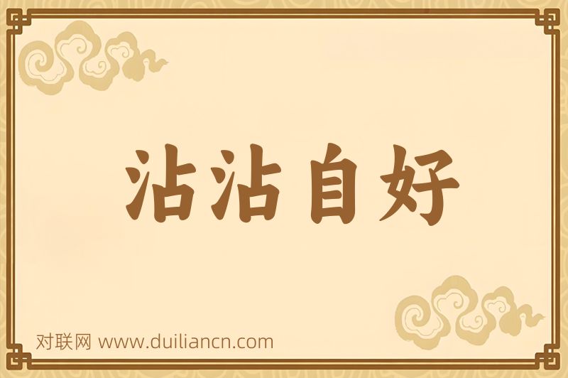 沾沾自好词语的意思