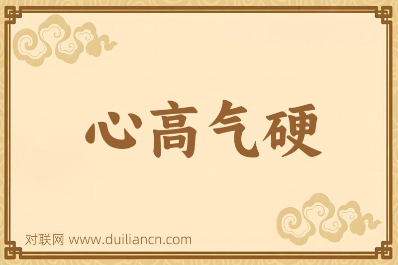 心高气硬词语的意思