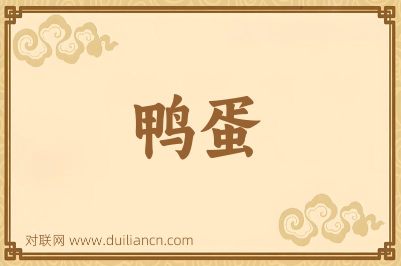 鸭蛋词语的意思
