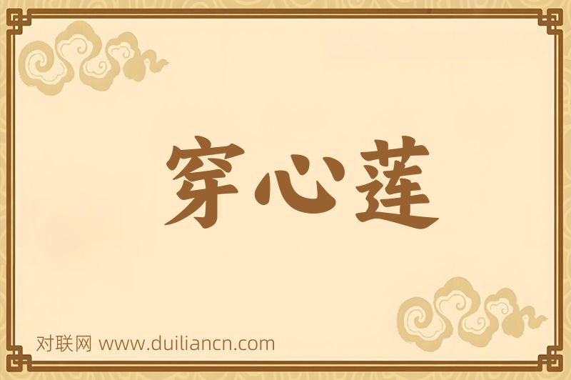 穿心莲词语的意思