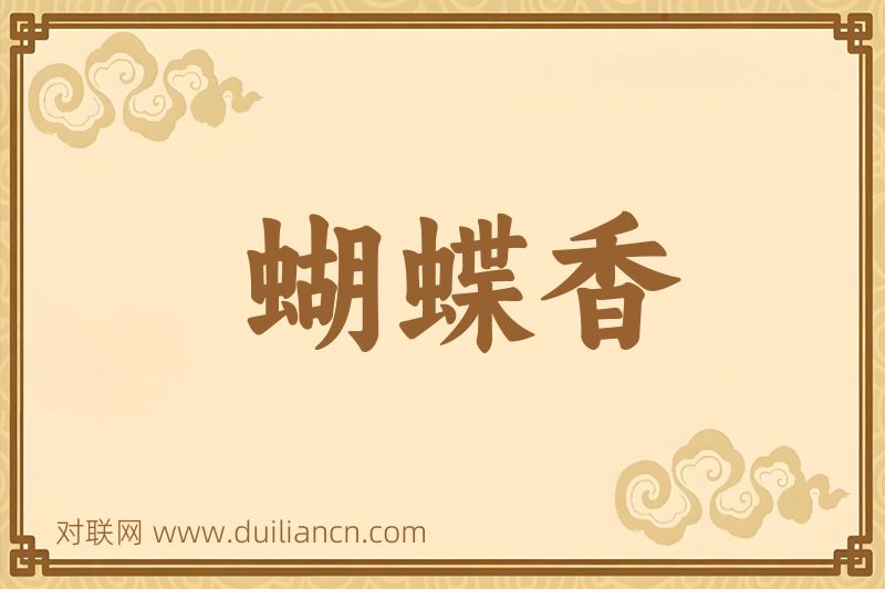 蝴蝶香词语的意思