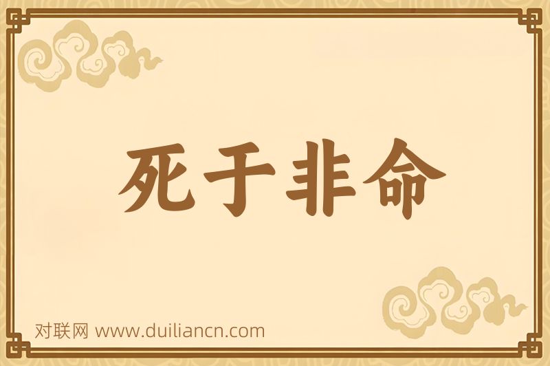 死于非命词语的意思