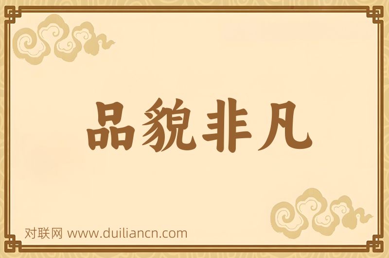 品貌非凡词语的意思