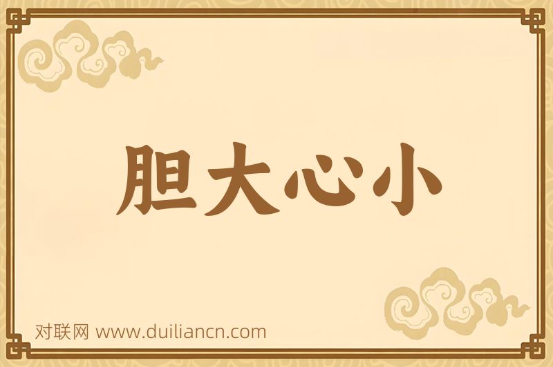 胆大心小词语的意思