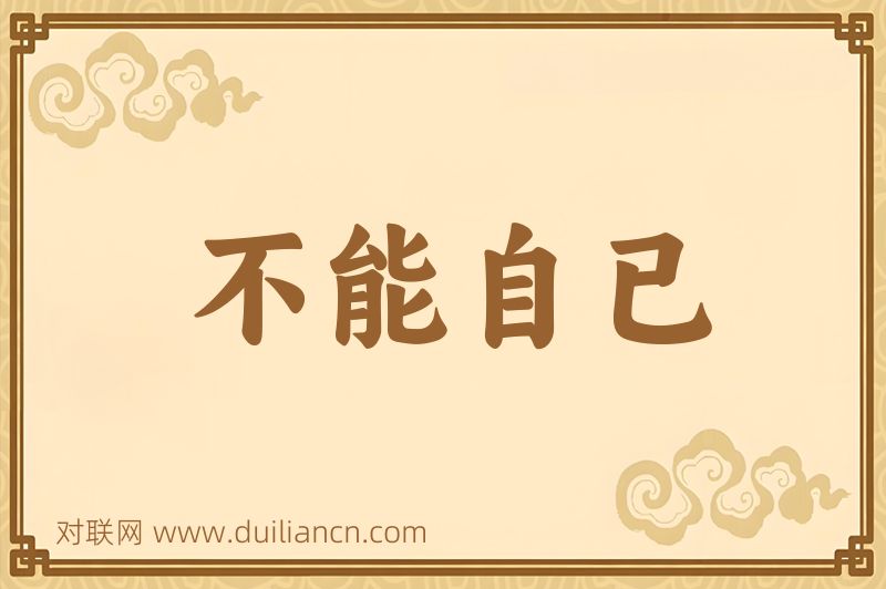 不能自已词语的意思
