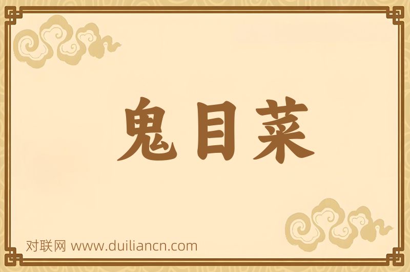 鬼目菜词语的意思