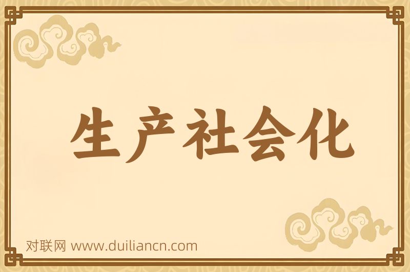 生产社会化词语的意思