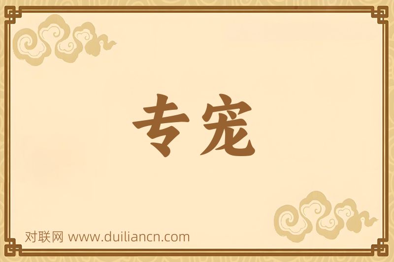 专宠词语的意思