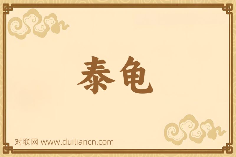 泰龟词语的意思