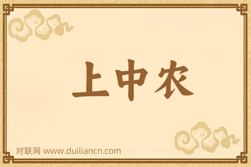 上中农词语的意思