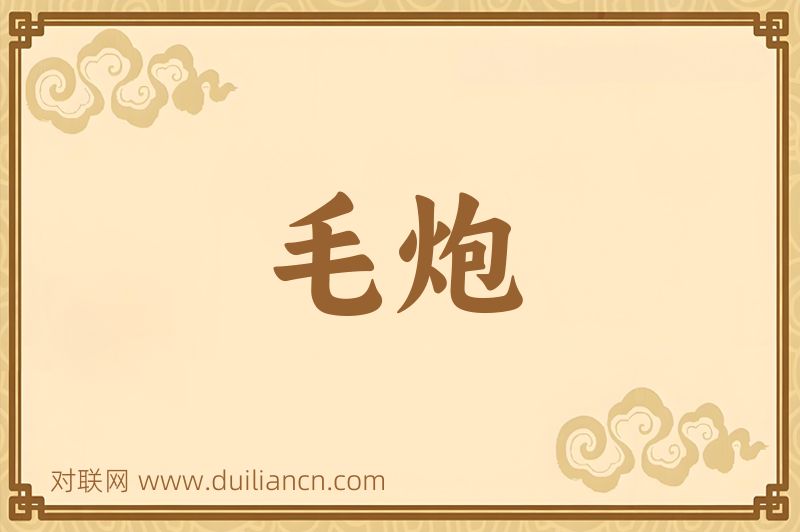 毛炮词语的意思