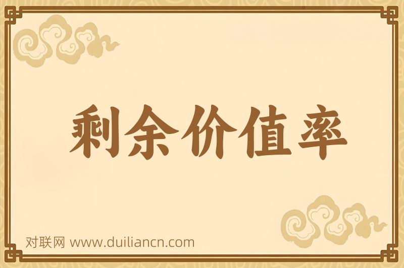 剩余价值率词语的意思