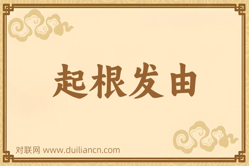 起根发由词语的意思