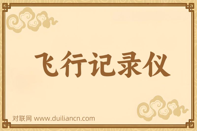 飞行记录仪词语的意思