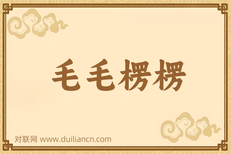 毛毛楞楞词语的意思