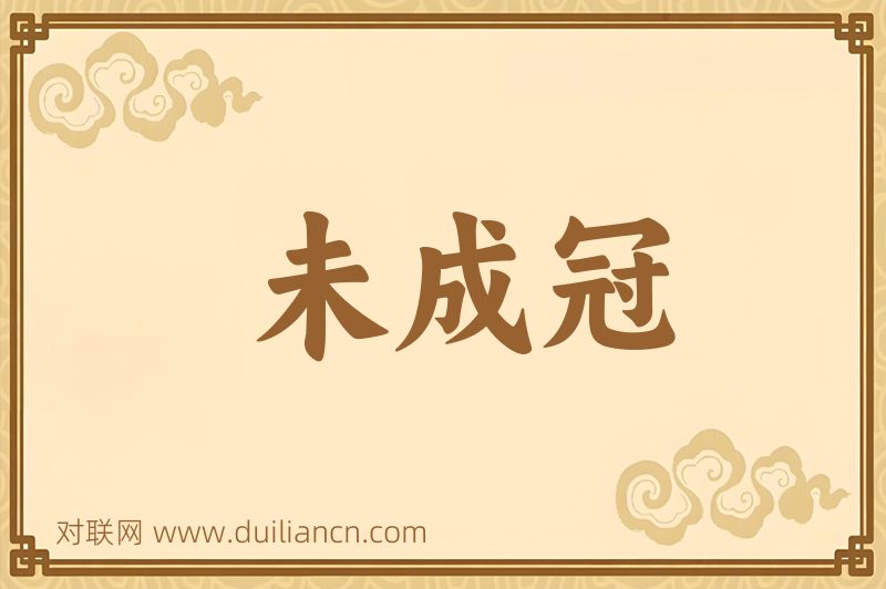 未成冠词语的意思
