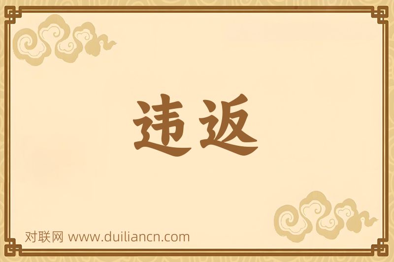违返词语的意思