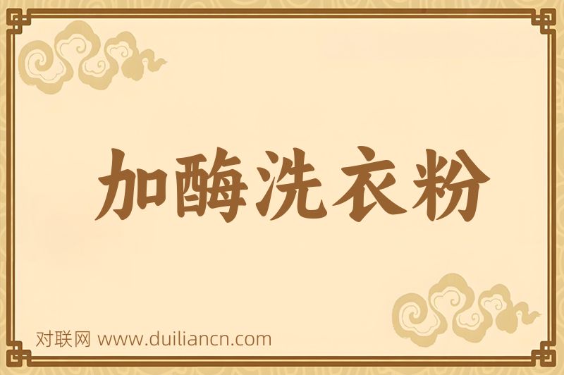 加酶洗衣粉词语的意思