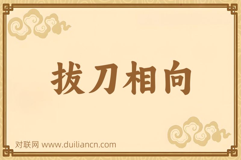 拔刀相向词语的意思