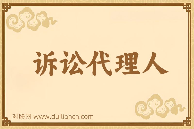 诉讼代理人词语的意思