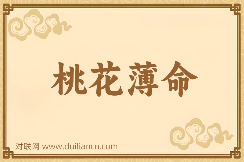 桃花薄命词语的意思