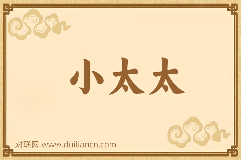 小太太词语的意思