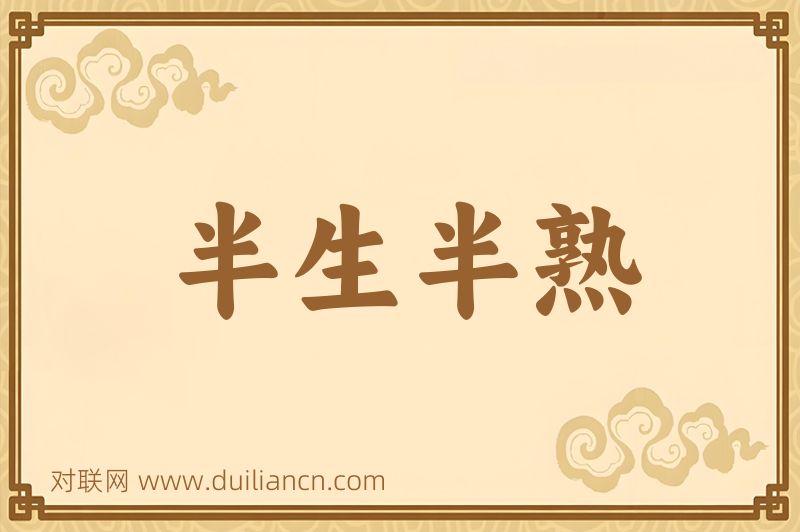 半生半熟词语的意思
