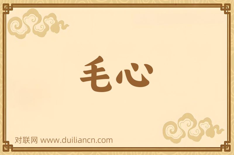 毛心词语的意思