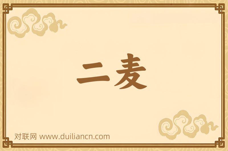 二麦词语的意思