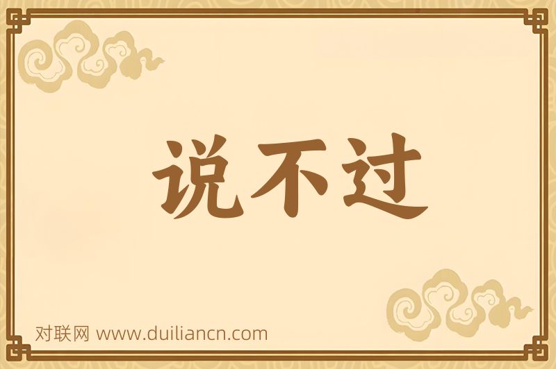 说不过词语的意思