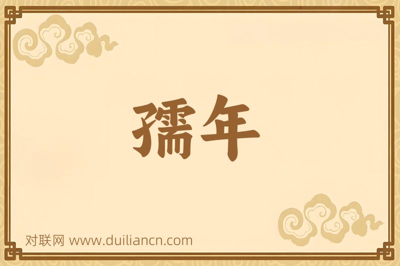 孺年词语的意思