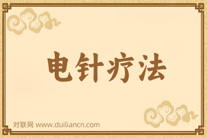 电针疗法词语的意思