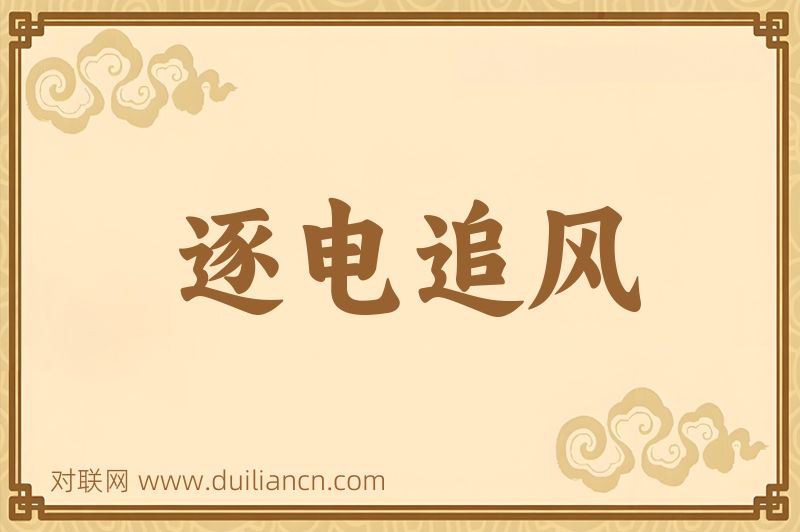 逐电追风词语的意思