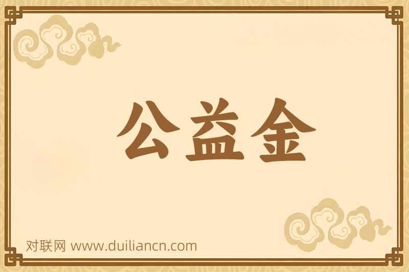 公益金词语的意思