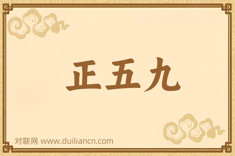 正五九词语的意思