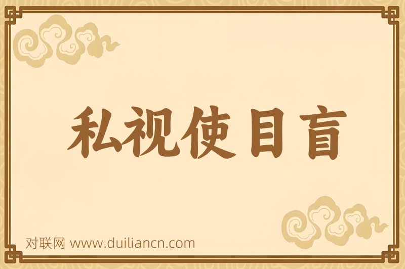 私视使目盲词语的意思
