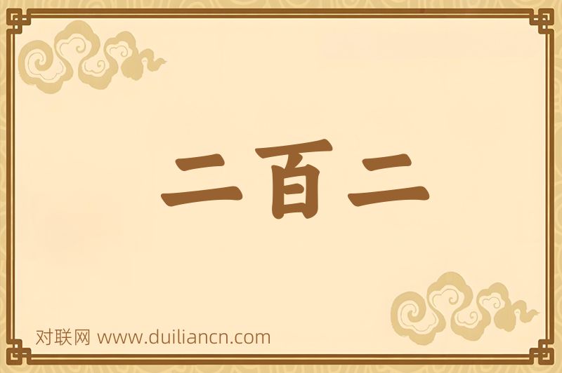 二百二词语的意思